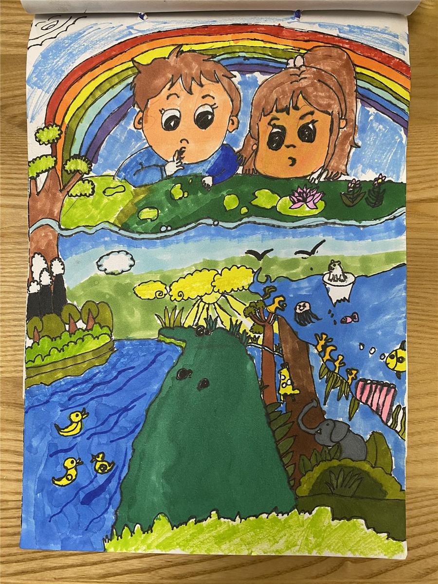 《夏日彩虹，保護(hù)地球》 孫睿陽 7歲